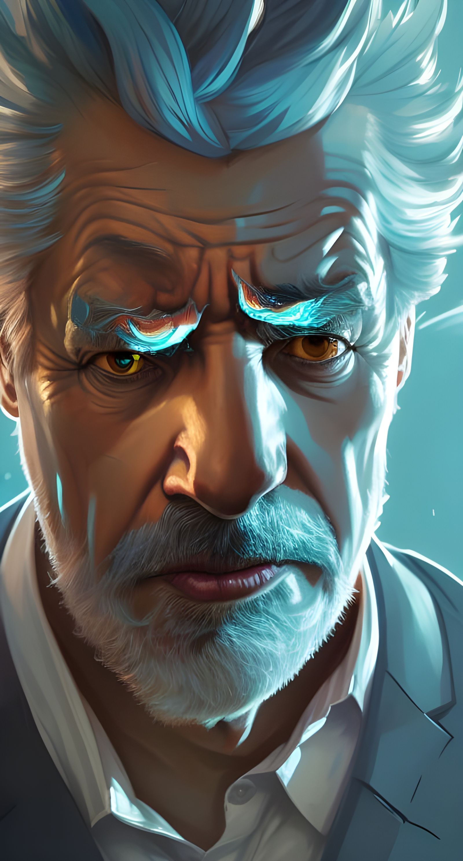 Hyperdetailed Portrait of Rick Sanchez in Unreal Engine 5