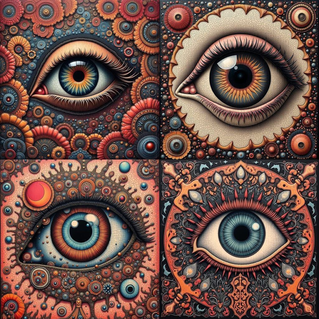 Surreal Eye with Intricate Details and Mystical Style