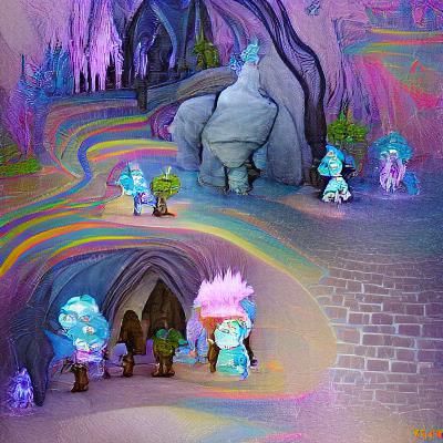 Trolls in a Magical Forest