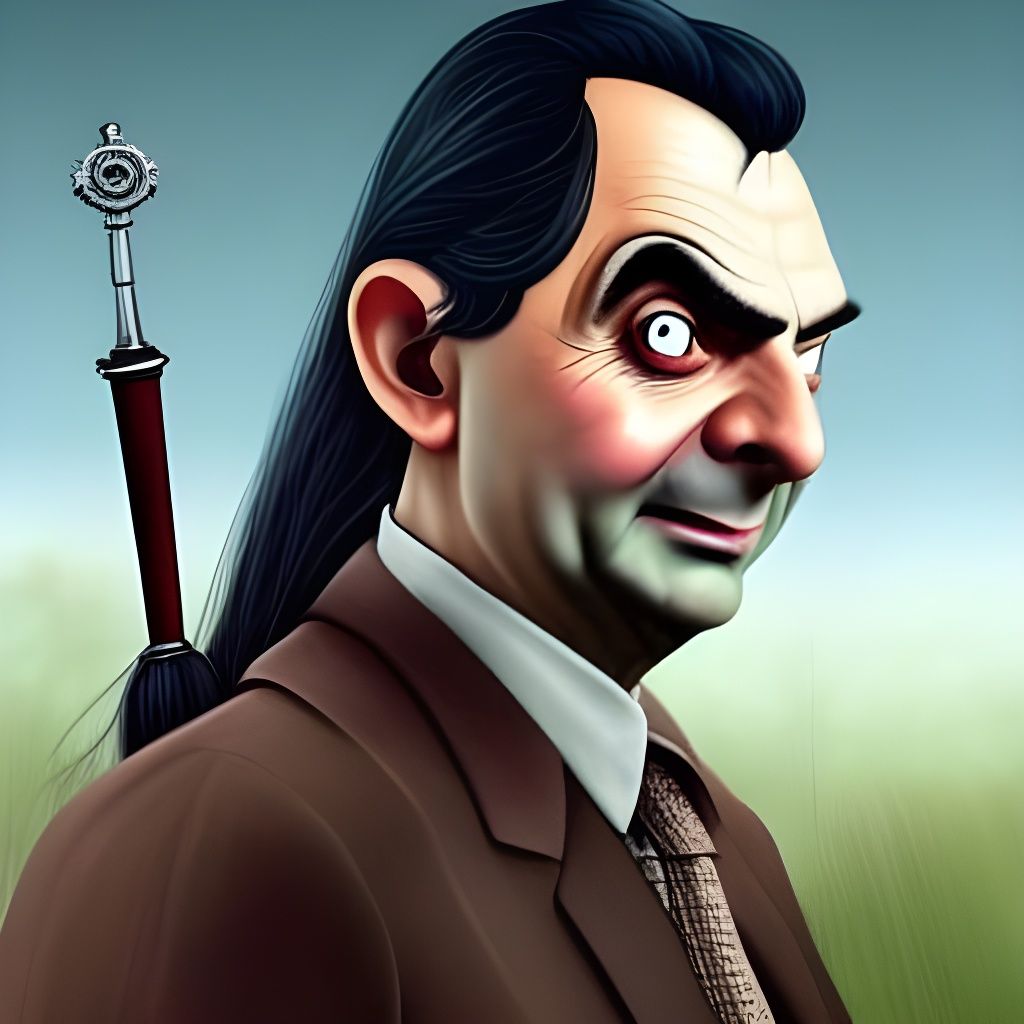 Mr. Bean as Witcher: An Epic Hybrid
