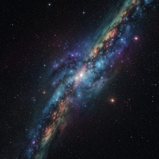 Cosmic Dragon Soars Through Vibrant Galaxy Digital Painting