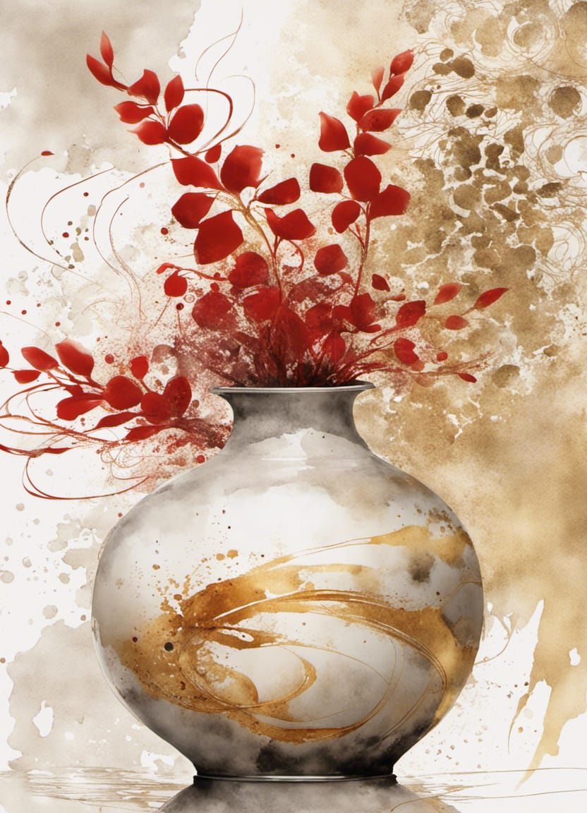 Ikenobo Ikebana Rikka: Abstract Watercolor Floral Art