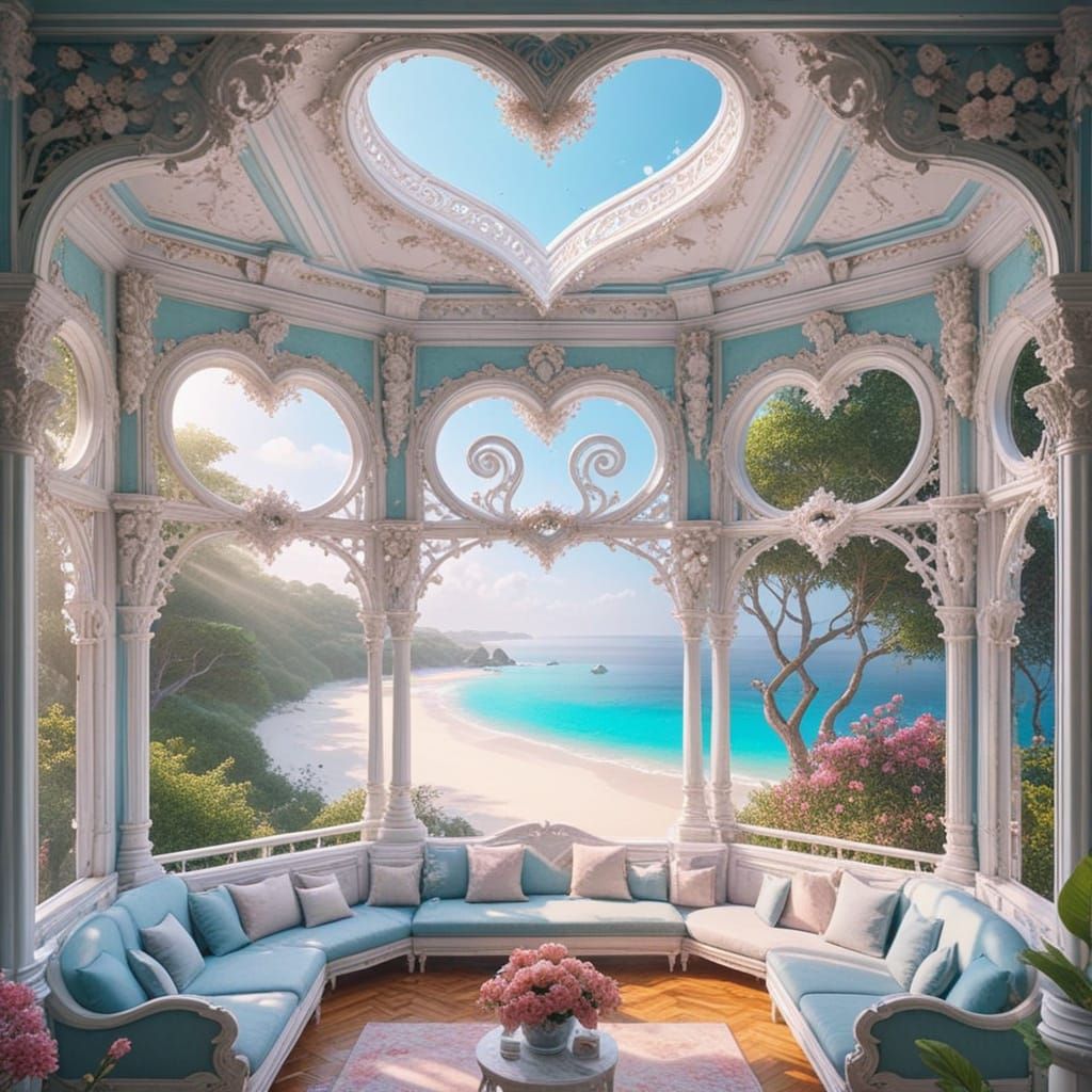 Teal Water Beach Portal to Unseen World