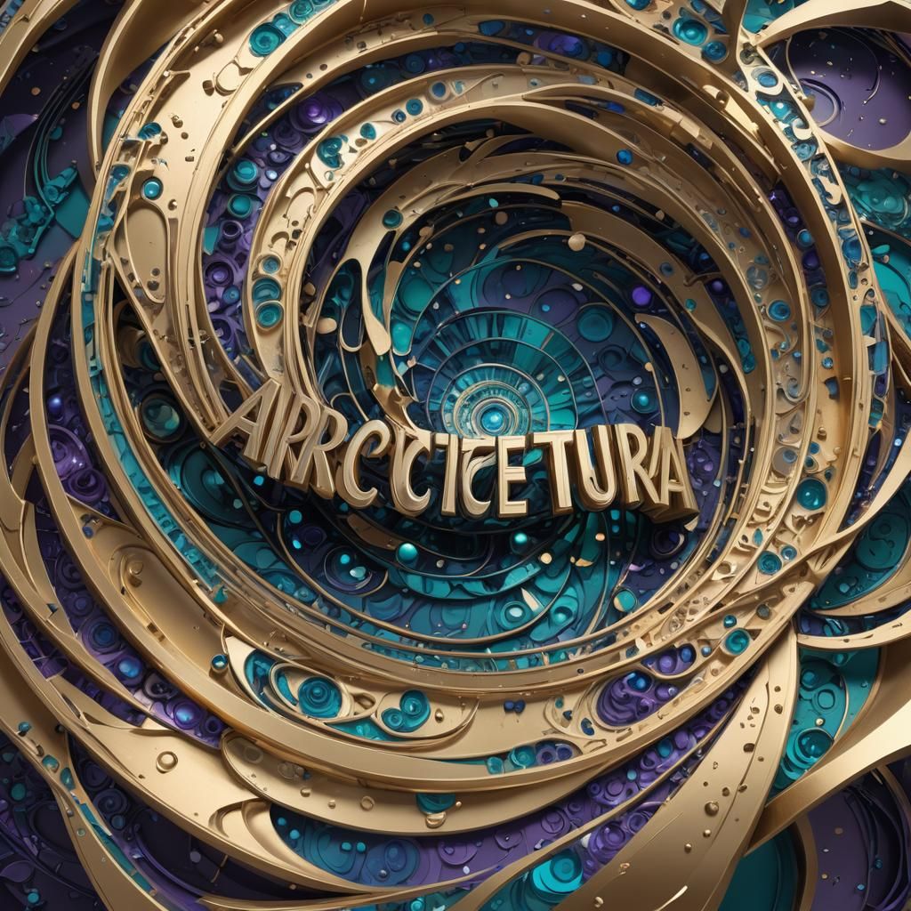 Silver Metallic "Arquitectura" in Swirling Vortex