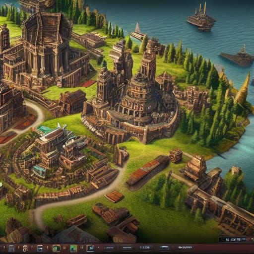 Detailed Matte Painting of Sid Meier's Civilization