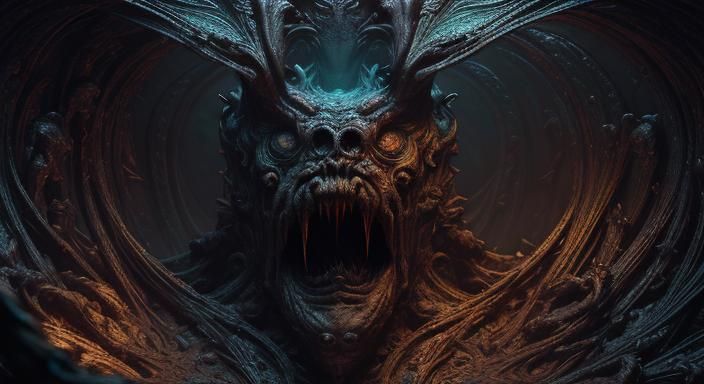 Horrifying Monster of Infinite Power in Digital Art