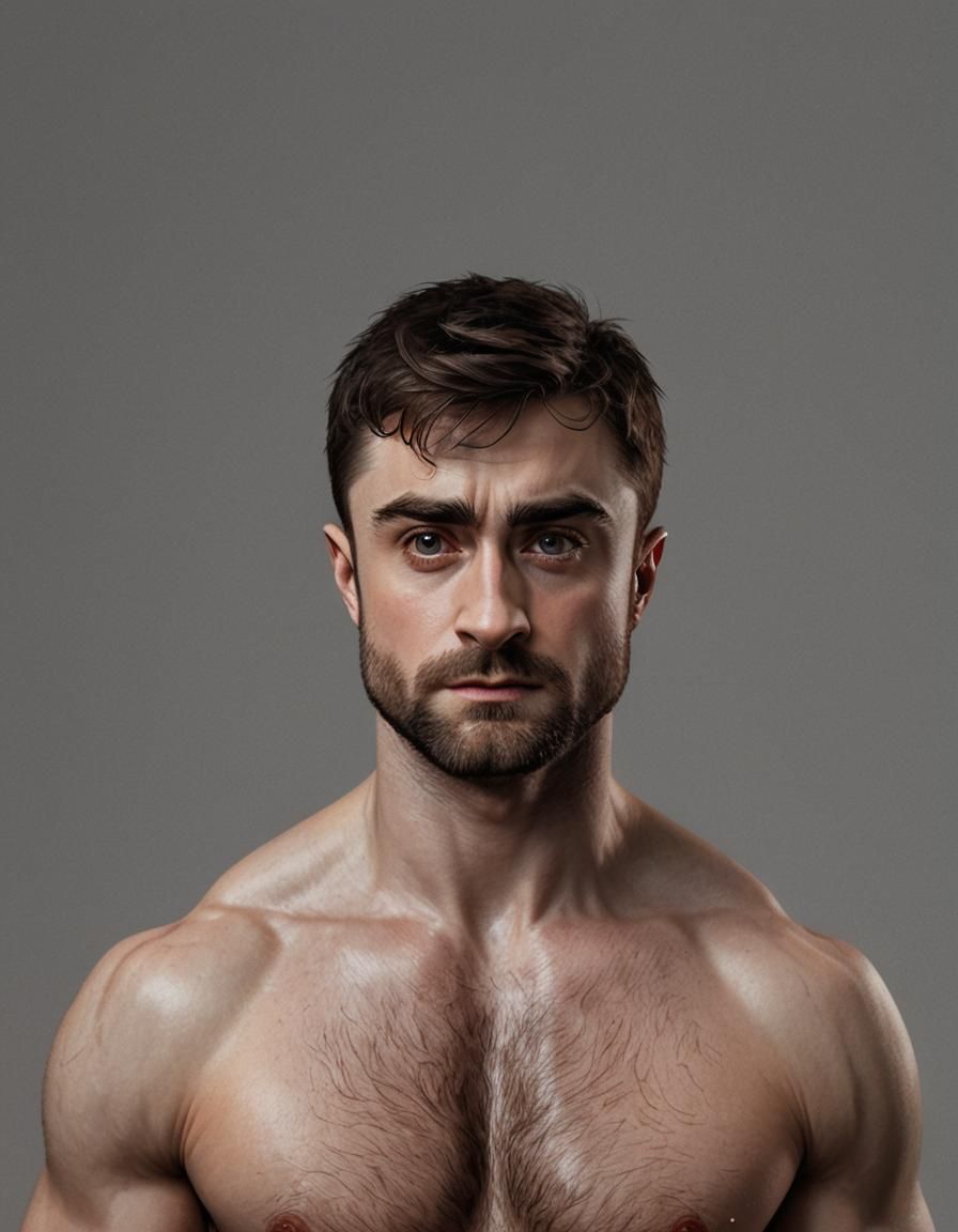 Muscular Daniel Radcliffe Portrait in Hyperrealistic 8k