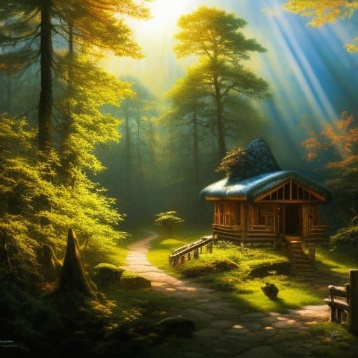 Small Cabin in sunny Woods