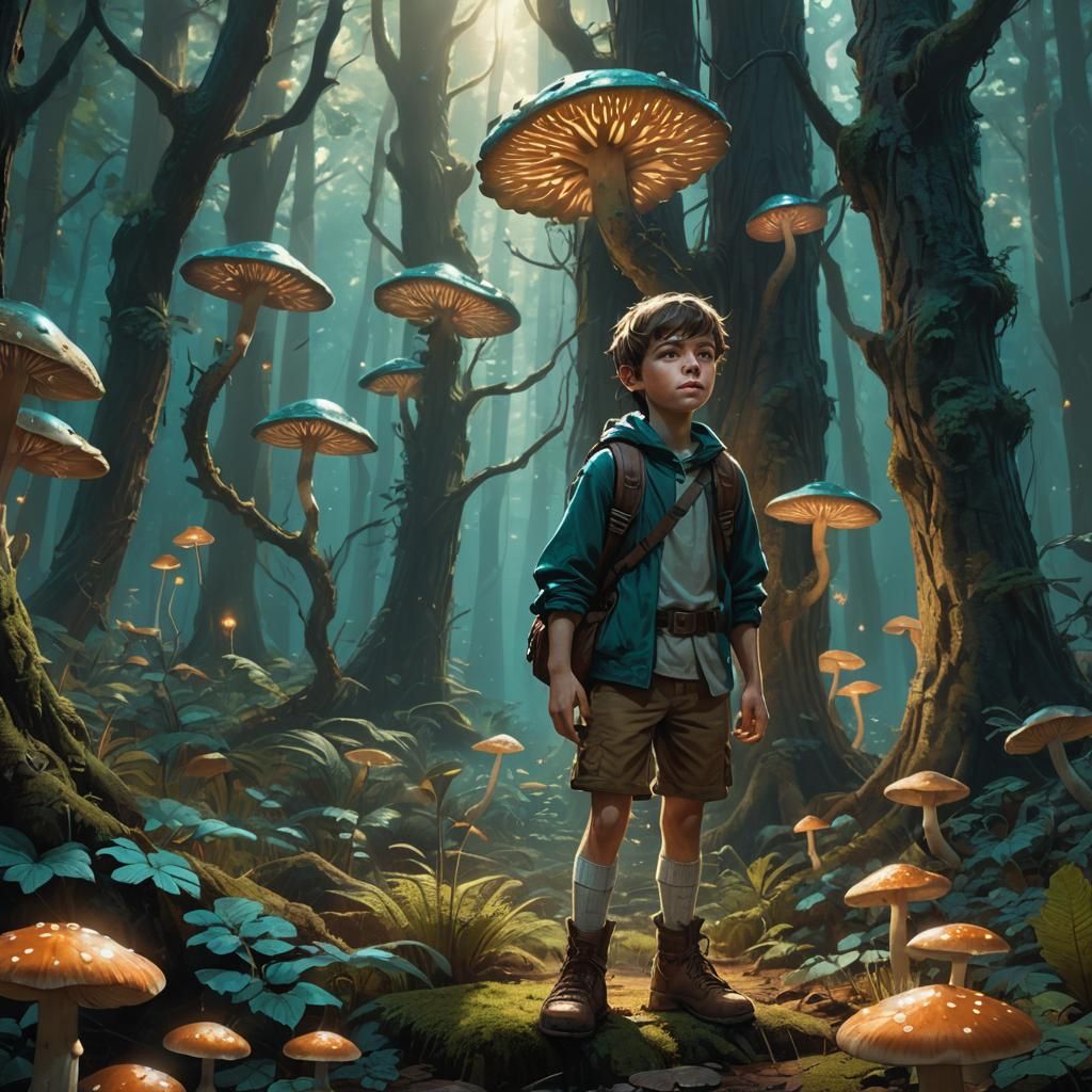 Ugly Kid in Mystical Forest Concept Art