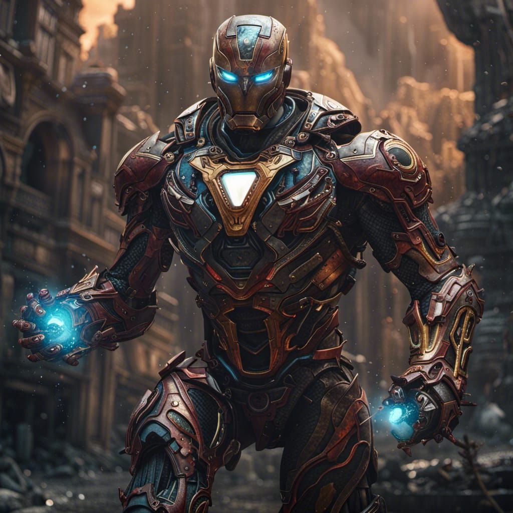 Detailed Matte Painting of Iron Man in 8K