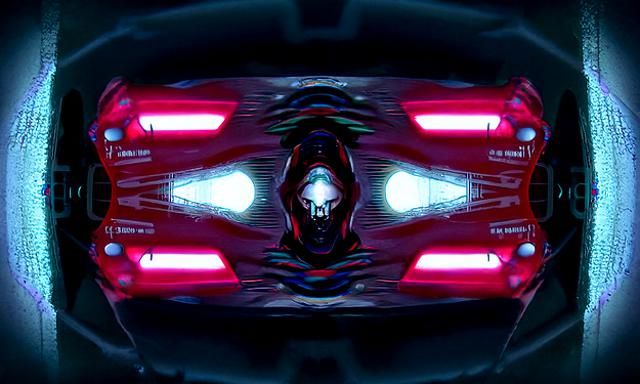 Sinister Scream in Cyberpunk Horror Style