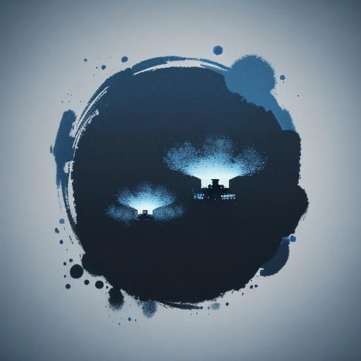 Vibrant Inkblot on Paper in Pixar-inspired 3D