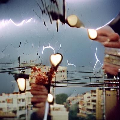 Dramatic Double Lightning Strike: A Cinematic Image