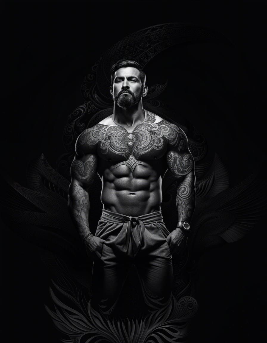 Vulnerable Strength: Hyperrealistic Ink Portrait in Golden L...