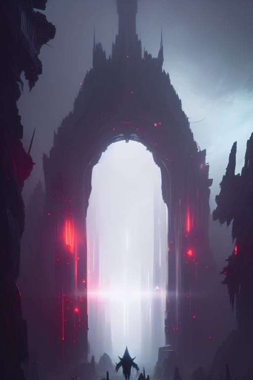 Dark Fantasy Portals in Hyperdetailed Concept Art
