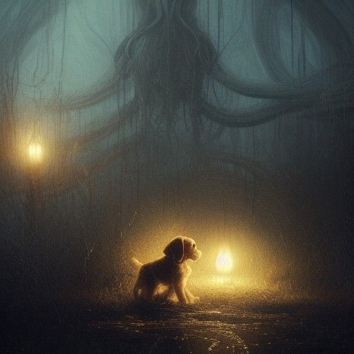 Lovecraftian Puppy: Eldritch Horror Meets Golden Retriever