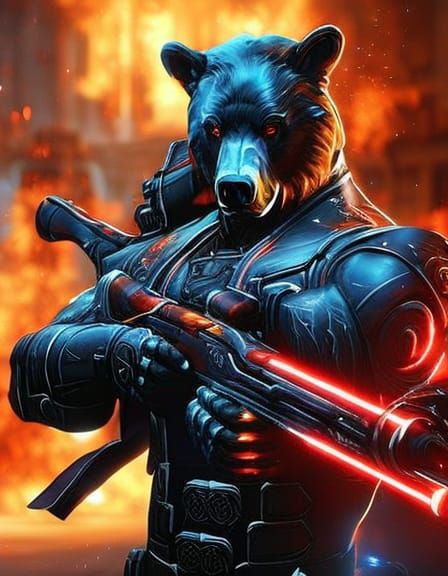 Cyborg Bear Soldier