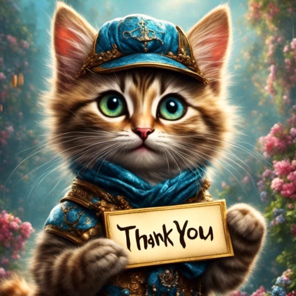 Adorable Kitten Says Thank You