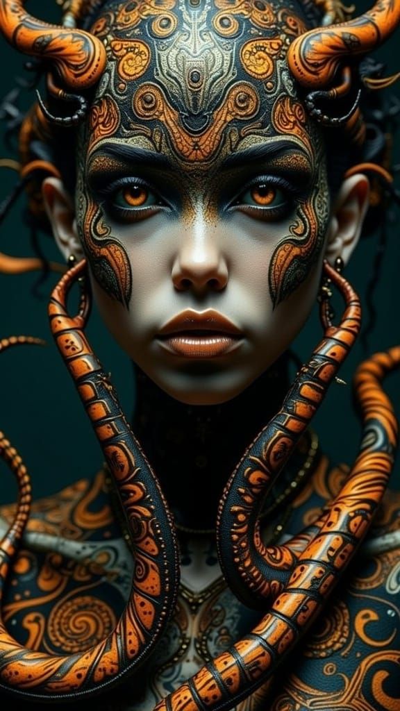 Ethereal Fantasy Portrait in Dark, Mystical Style