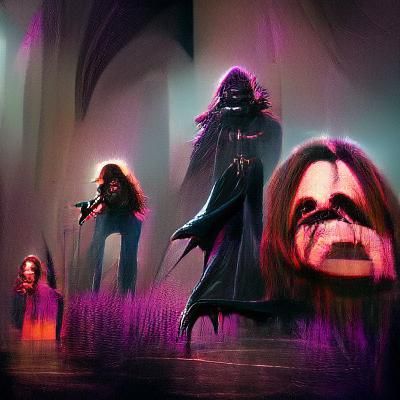Sinister Black Sabbath Artwork in Dark Fantasy Style