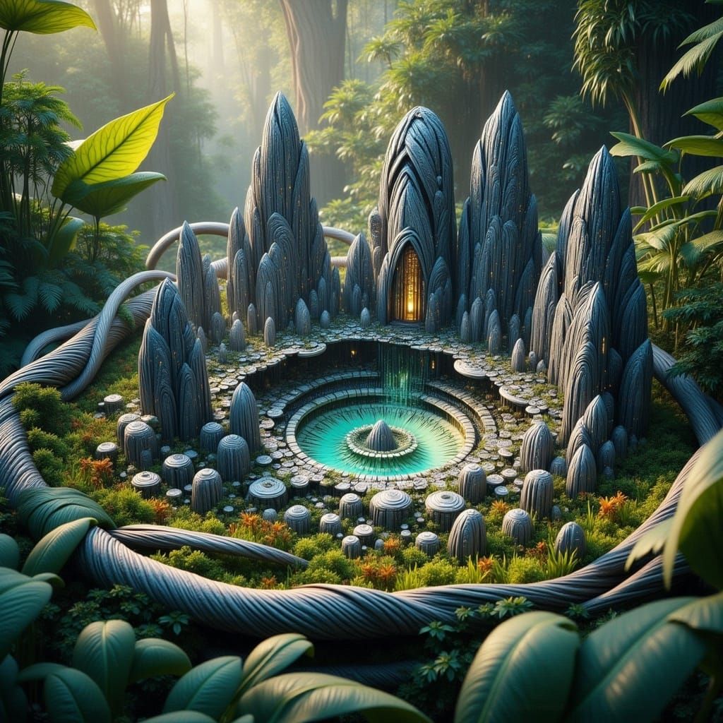 Ancient Forest Temple Ruins