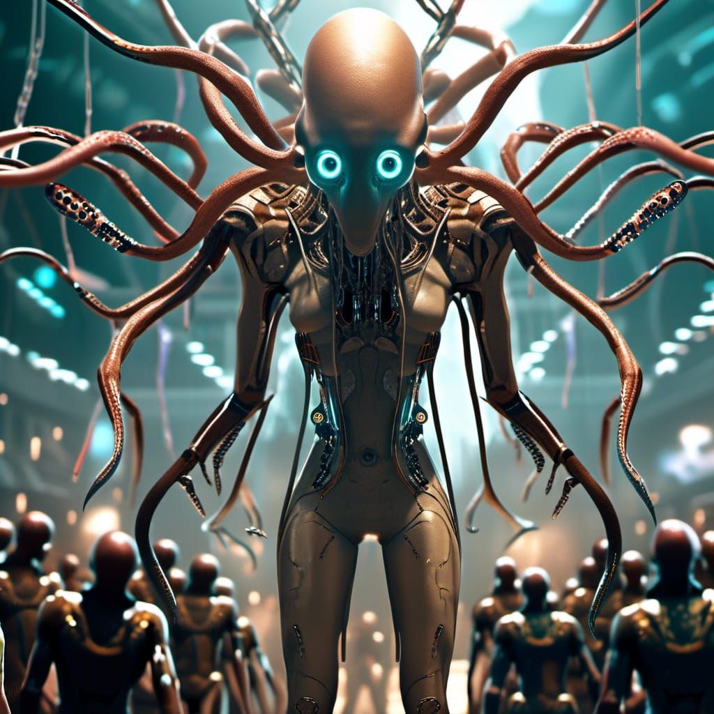 Cyborgs Versus Aliens in Desert Battleground