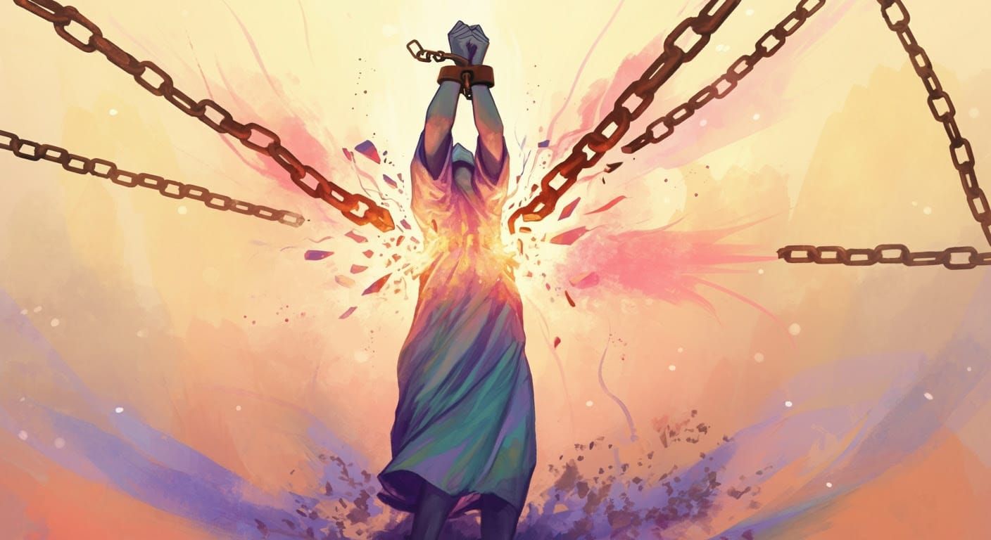 Breaking Free in Vibrant Watercolor