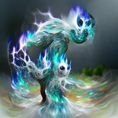 Ethereal Spirit Elemental in Translucent Form