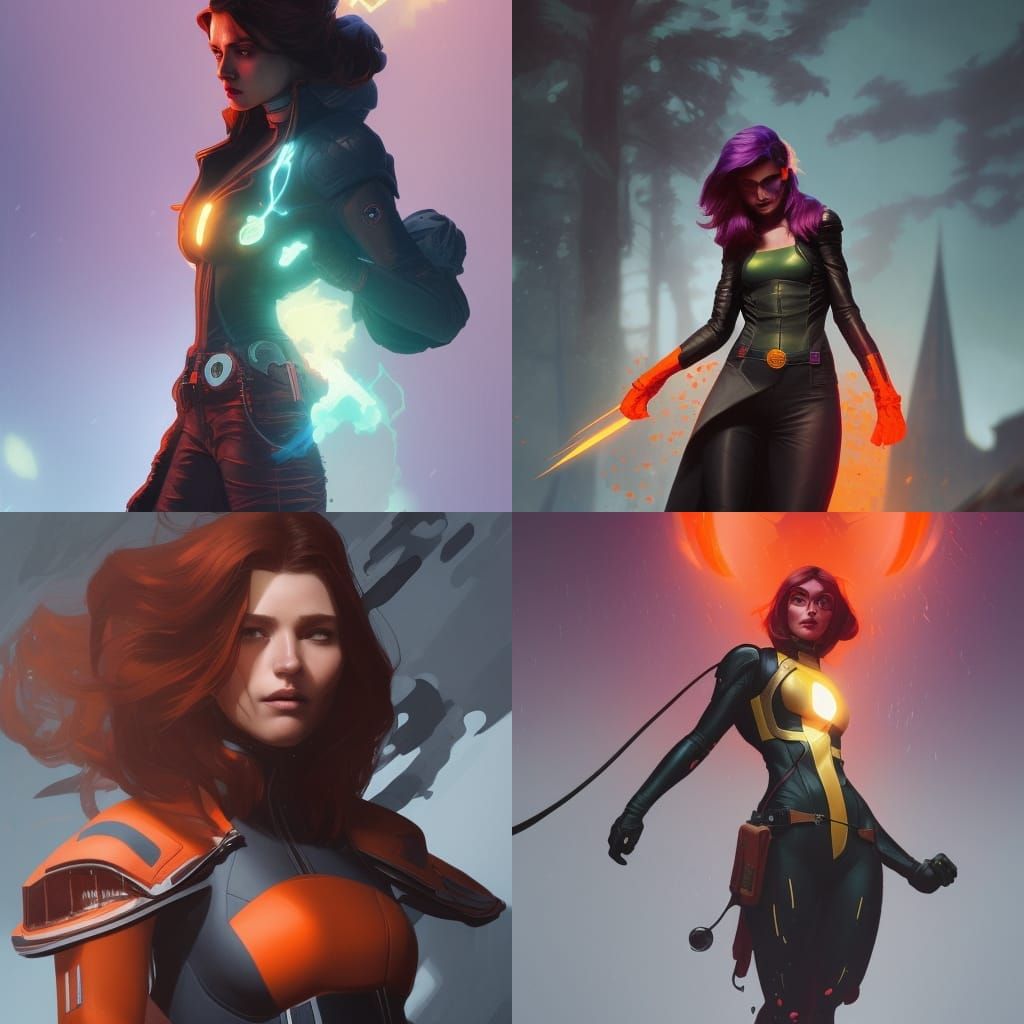 Victoria Pedretti as Rogue in Art Nouveau Style