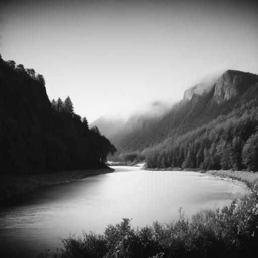 Abstract Black and White Composition