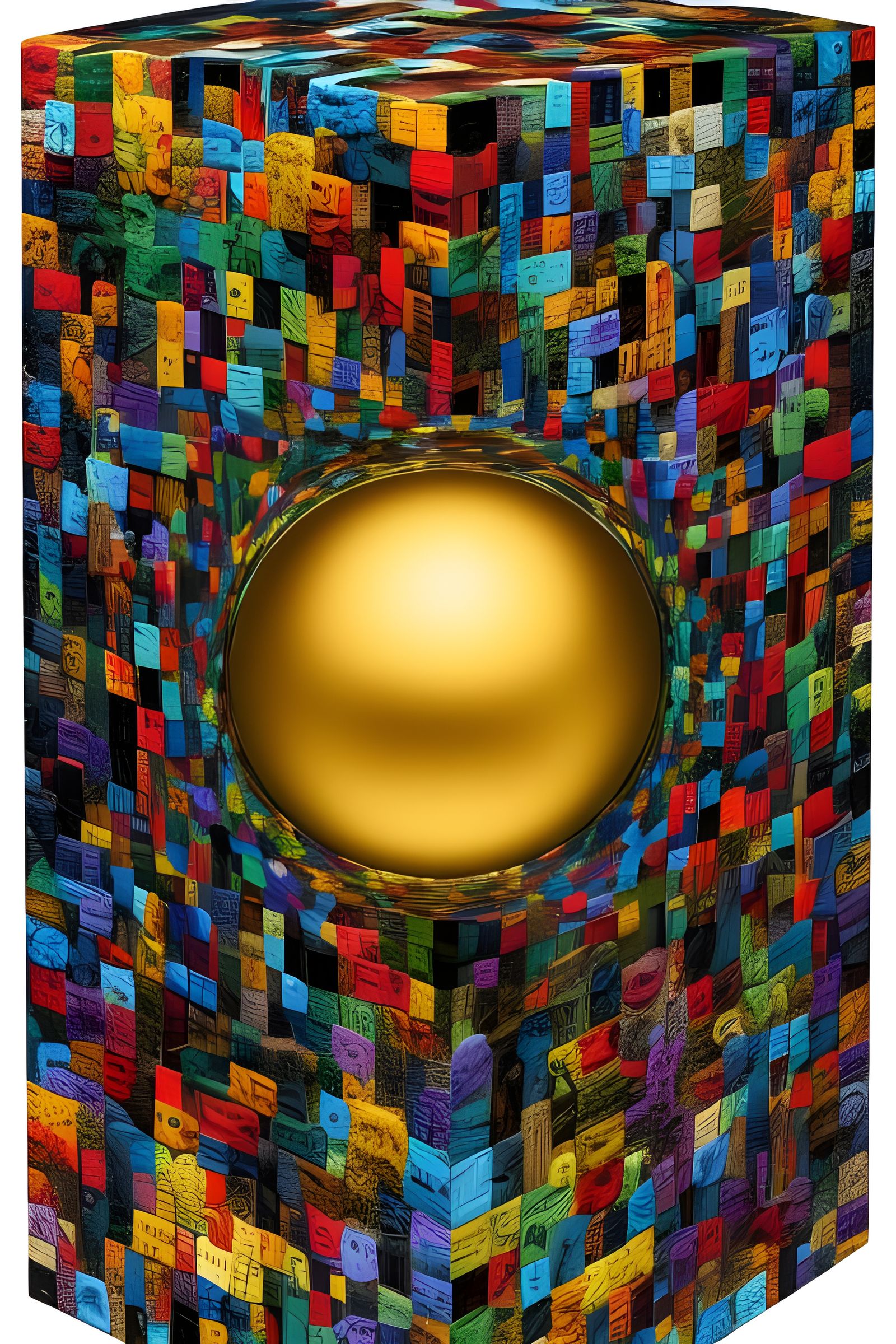 Abstract Folk Singers in Surreal 3D Render