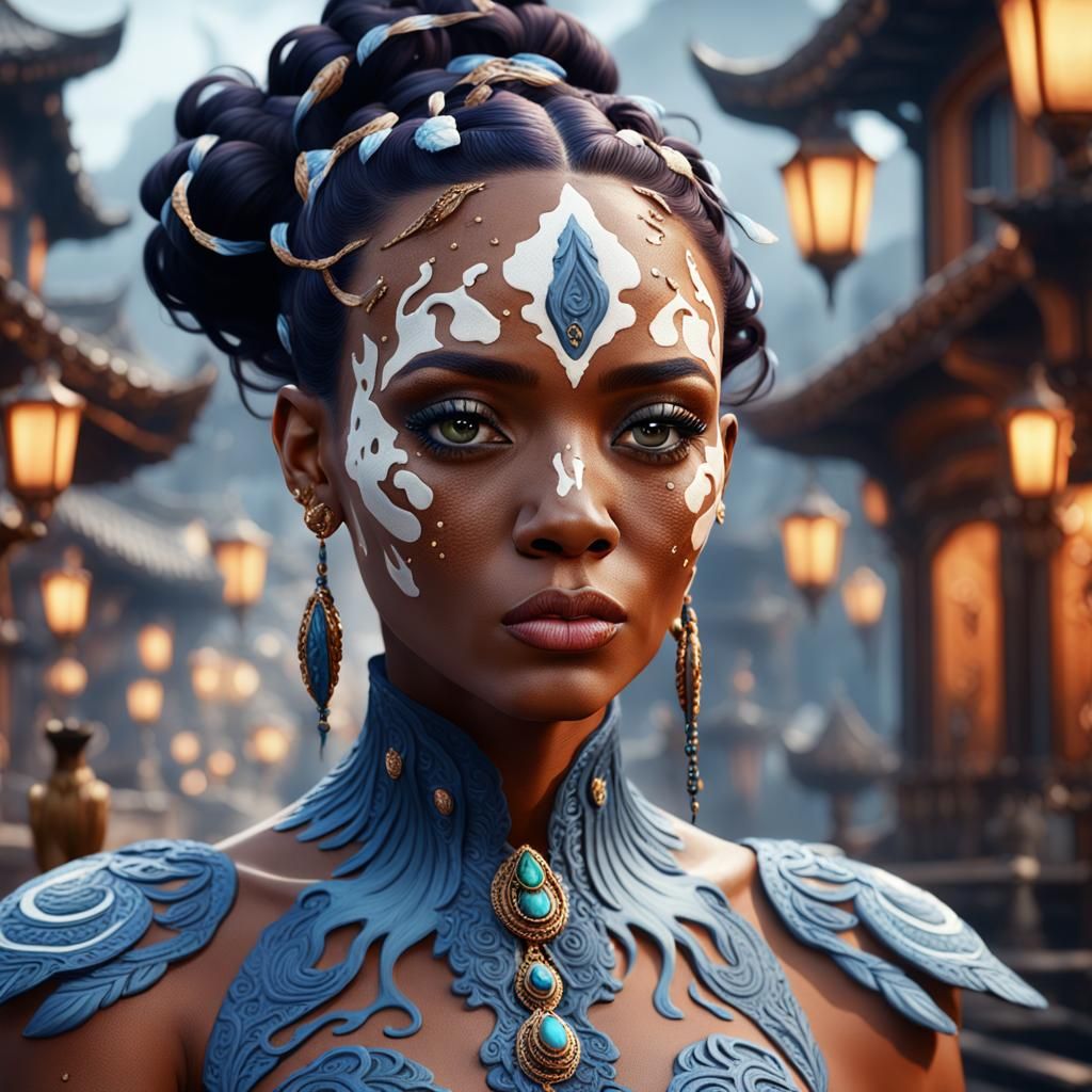 Beautiful Woman with vitiligo