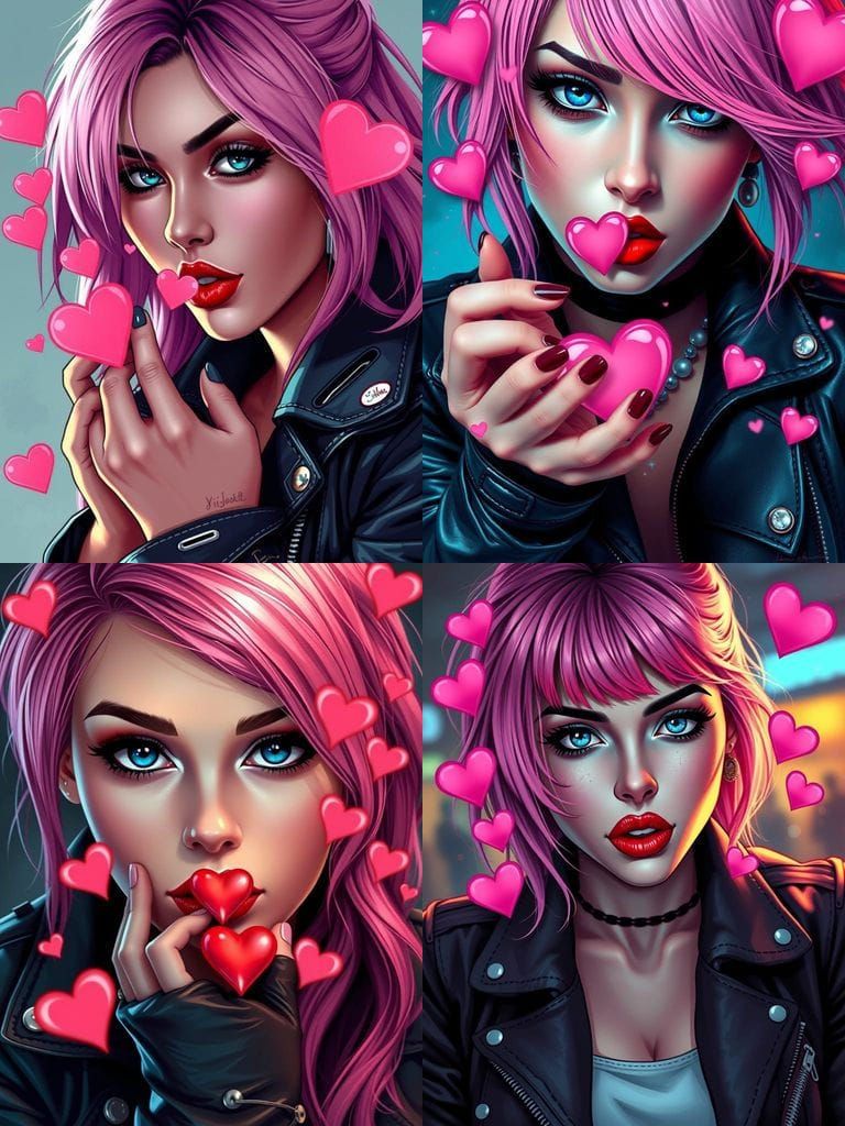 Sultry Baddie Woman in Cyberpunk Style