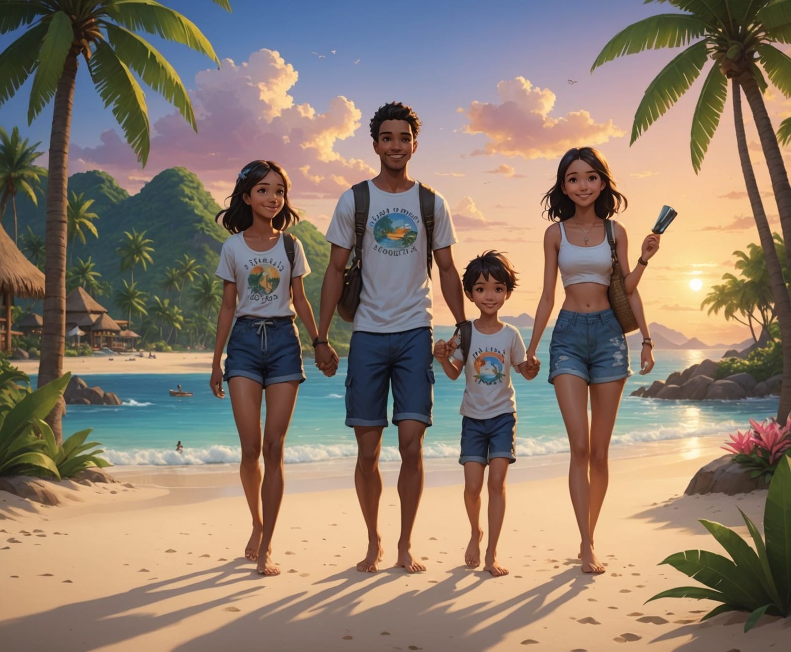 Kawaii Family Beach Vacation in a Tropical Paradise