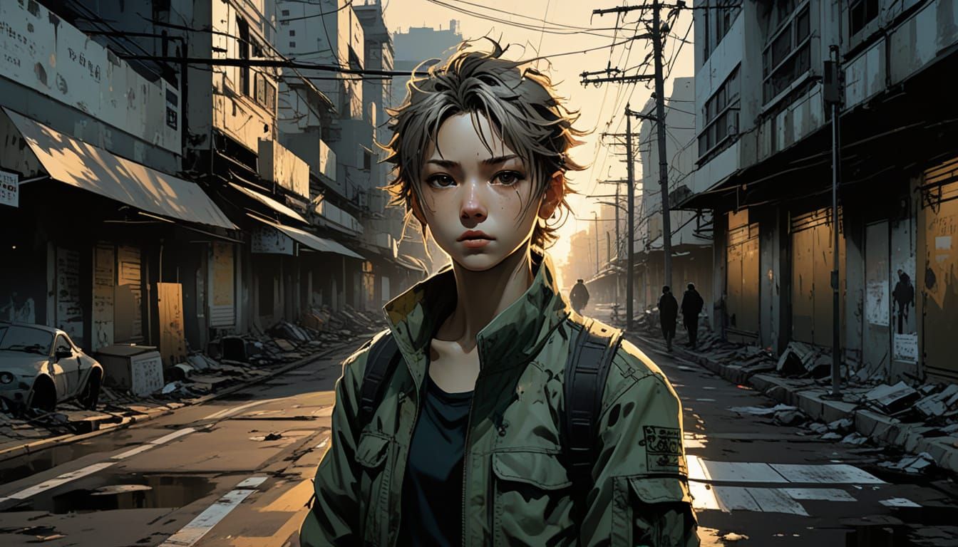 Calm Anime Portrait with Cinematic Lighting