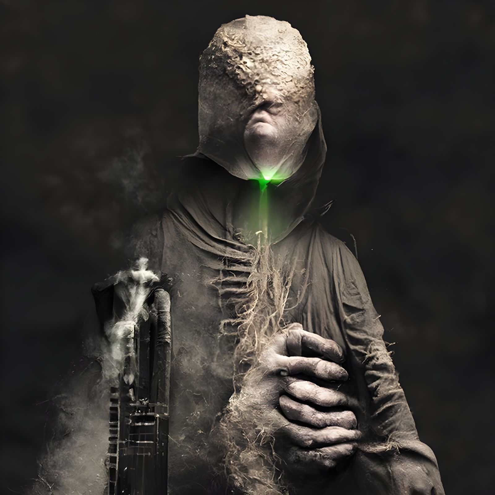 Dystopian Dreamscape in the Style of Beksinski