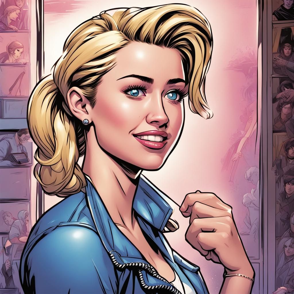 Miley Cyrus as Betty Cooper in Comic Book Art