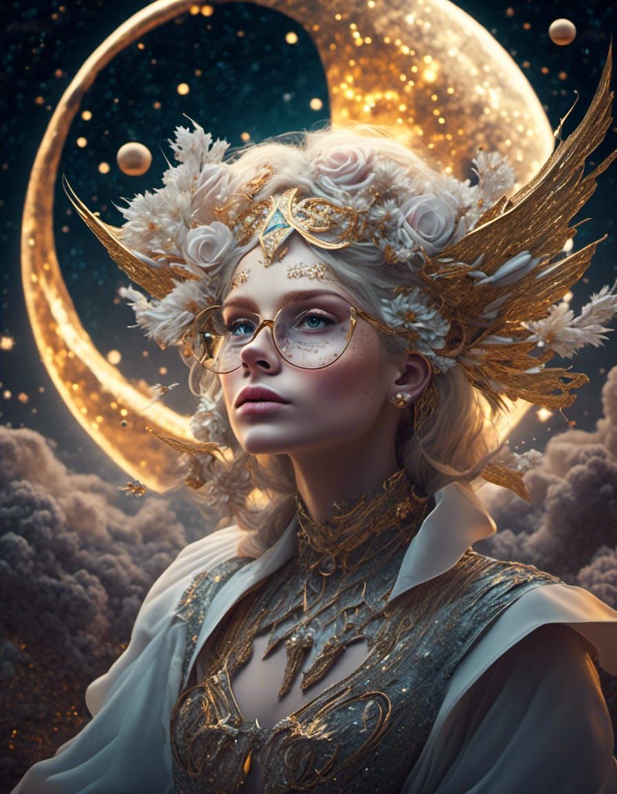 Alchemist Controls Universe in Hyperrealistic Digital Art