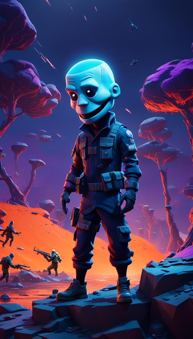 Olaf Scholz Battles in Fortnite: Fantasy Concept Art