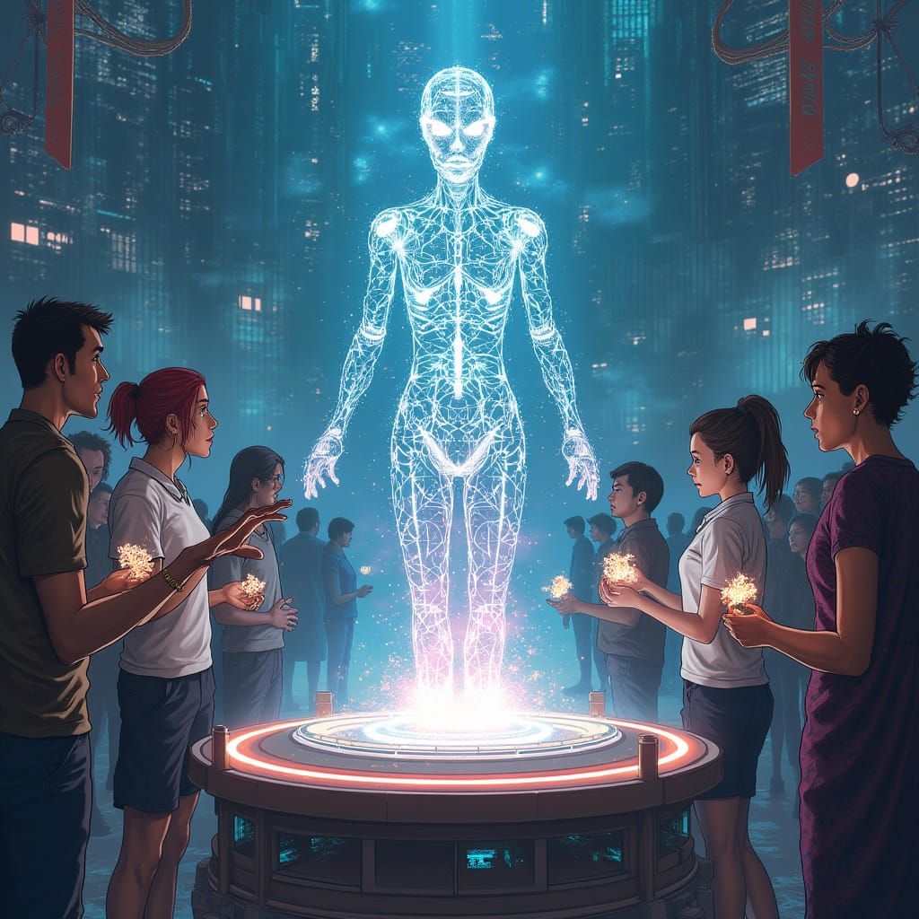 Cyberpunk Hierarchy of AI Deities