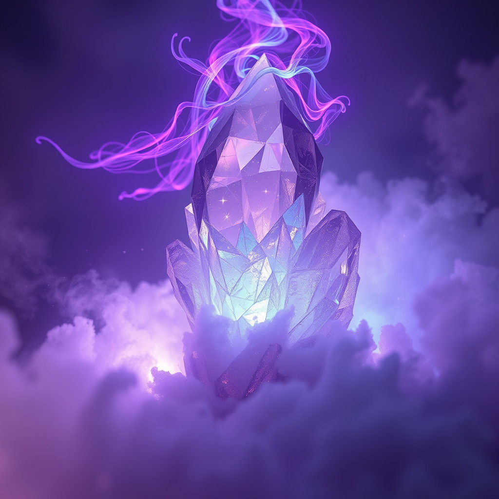 Holy Amethyst Awakens in Dreamlike Scene