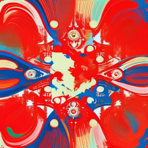 Picasso-esque Digital Art in Yellow and Blue