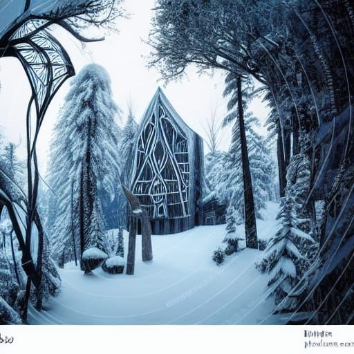 Epic Wintry Viking Village in Darkwood Forest