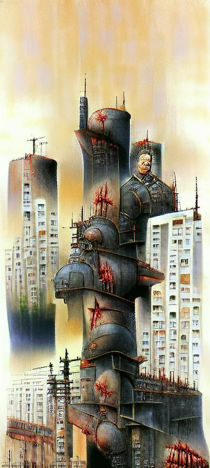 Neo-Tokyo Art in Dieselpunk Style