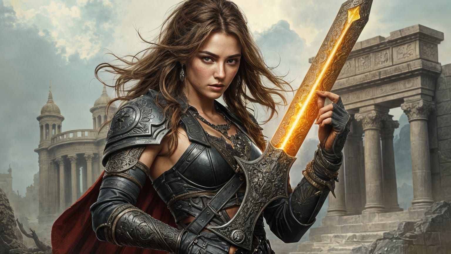 Epic Fantasy Portrait of a Warrior Woman