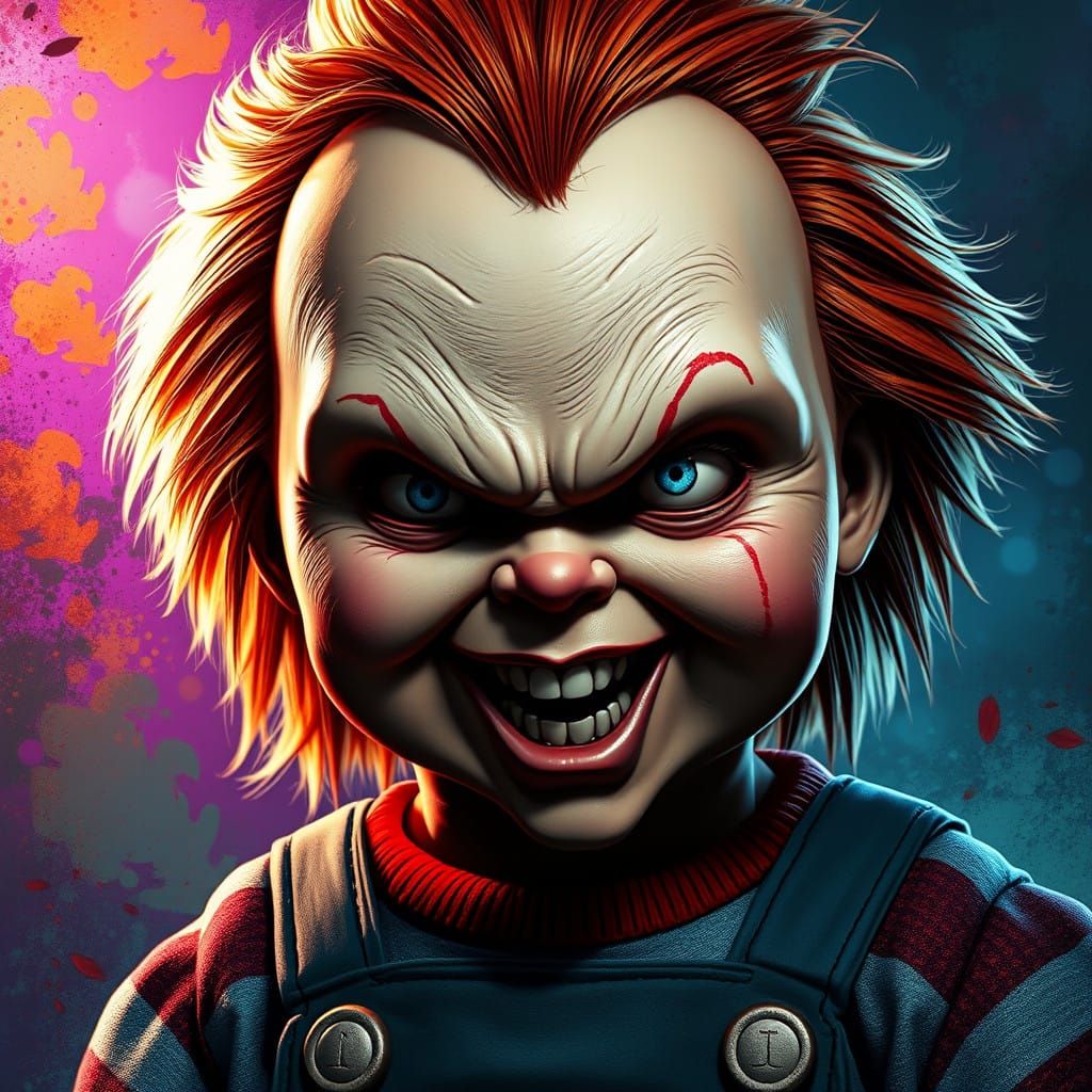 Hyperrealistic Horror Villain in Vibrant Comic Book Style