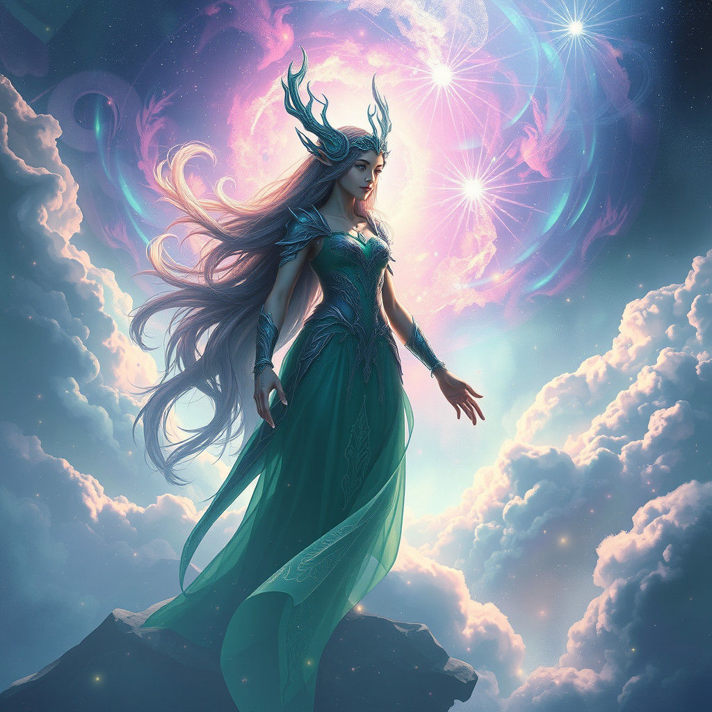 Ethereal Hadas in Dreamlike Fantasy Landscape