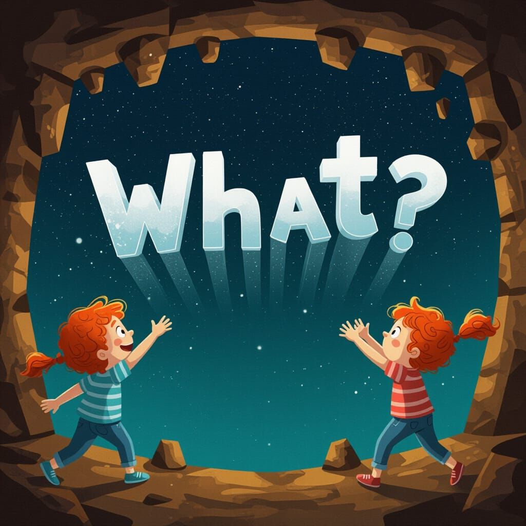 Children Push The Word "What" Into The Abyss