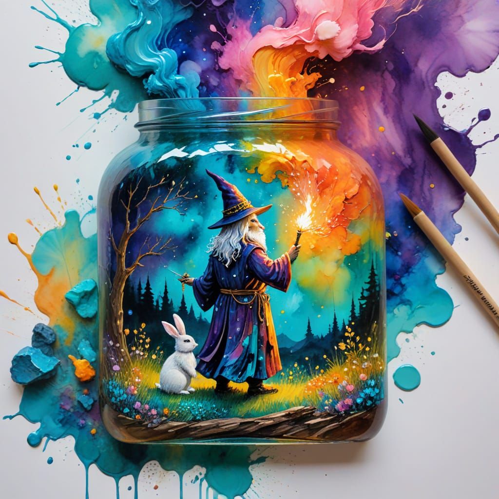 Magical Wizardry in a Jar: Alcohol Ink Art