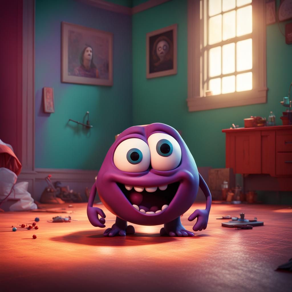 Pixar Style Horror Story in 3D Digital Art